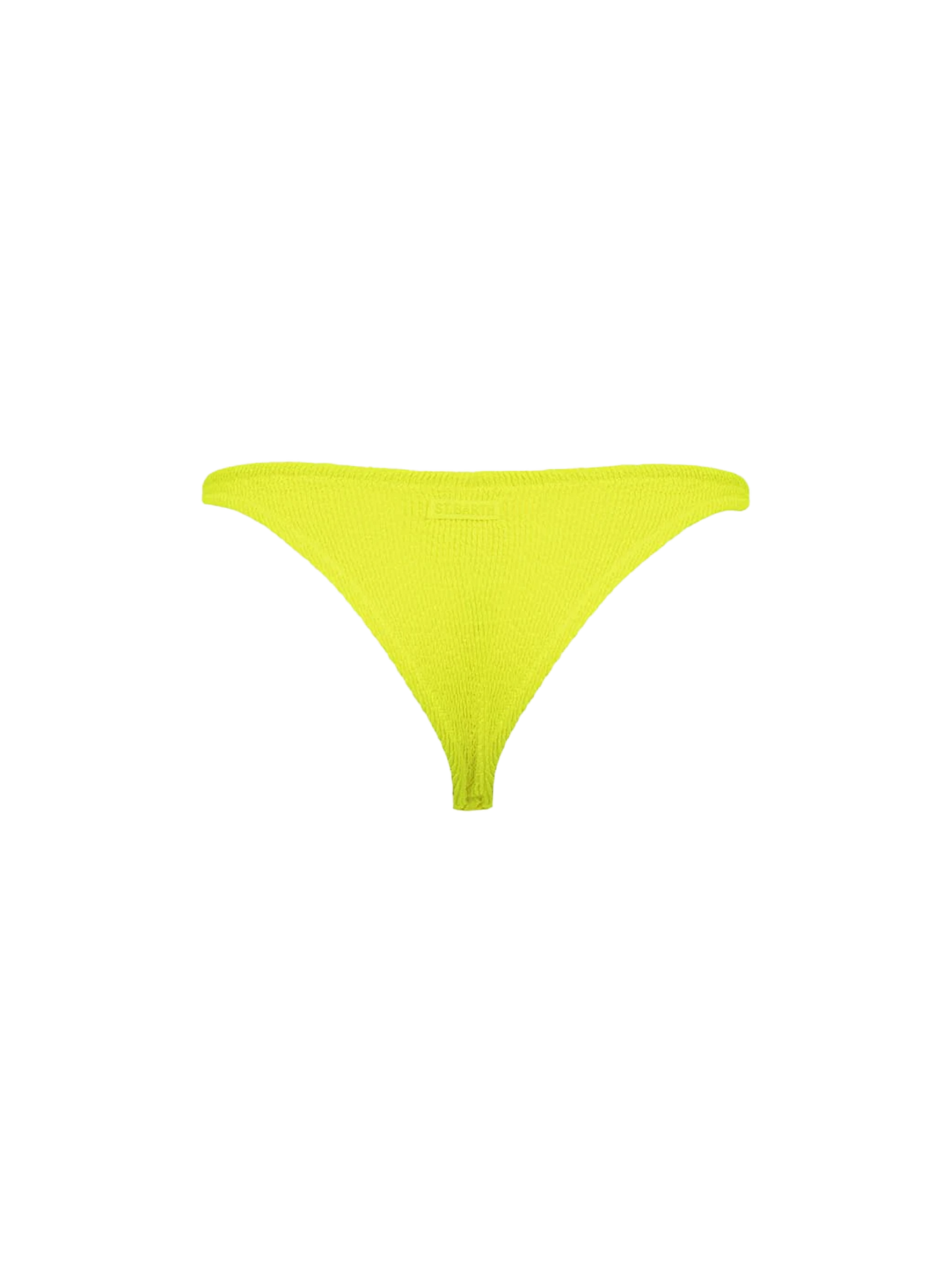 Woman fluo yellow crinkle cheeky swim briefs Naomi