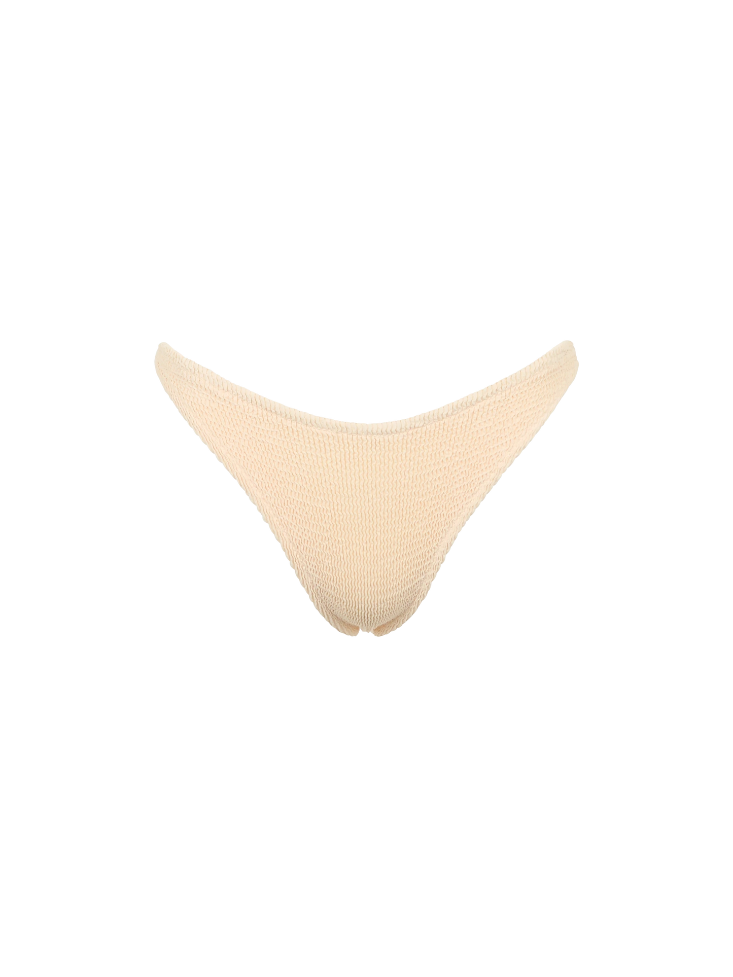 Woman beige crinkle cheeky swim briefs Naomi