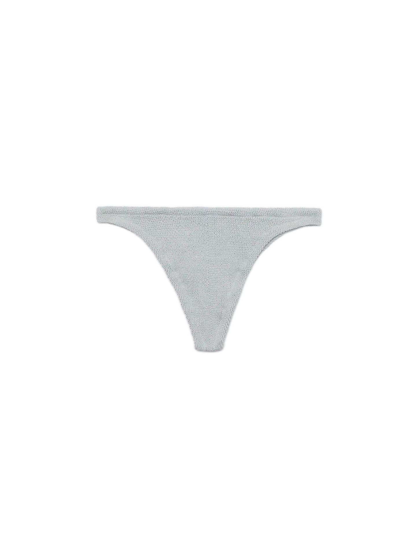 Naomi silver lurex crinkle cheeky swim briefs