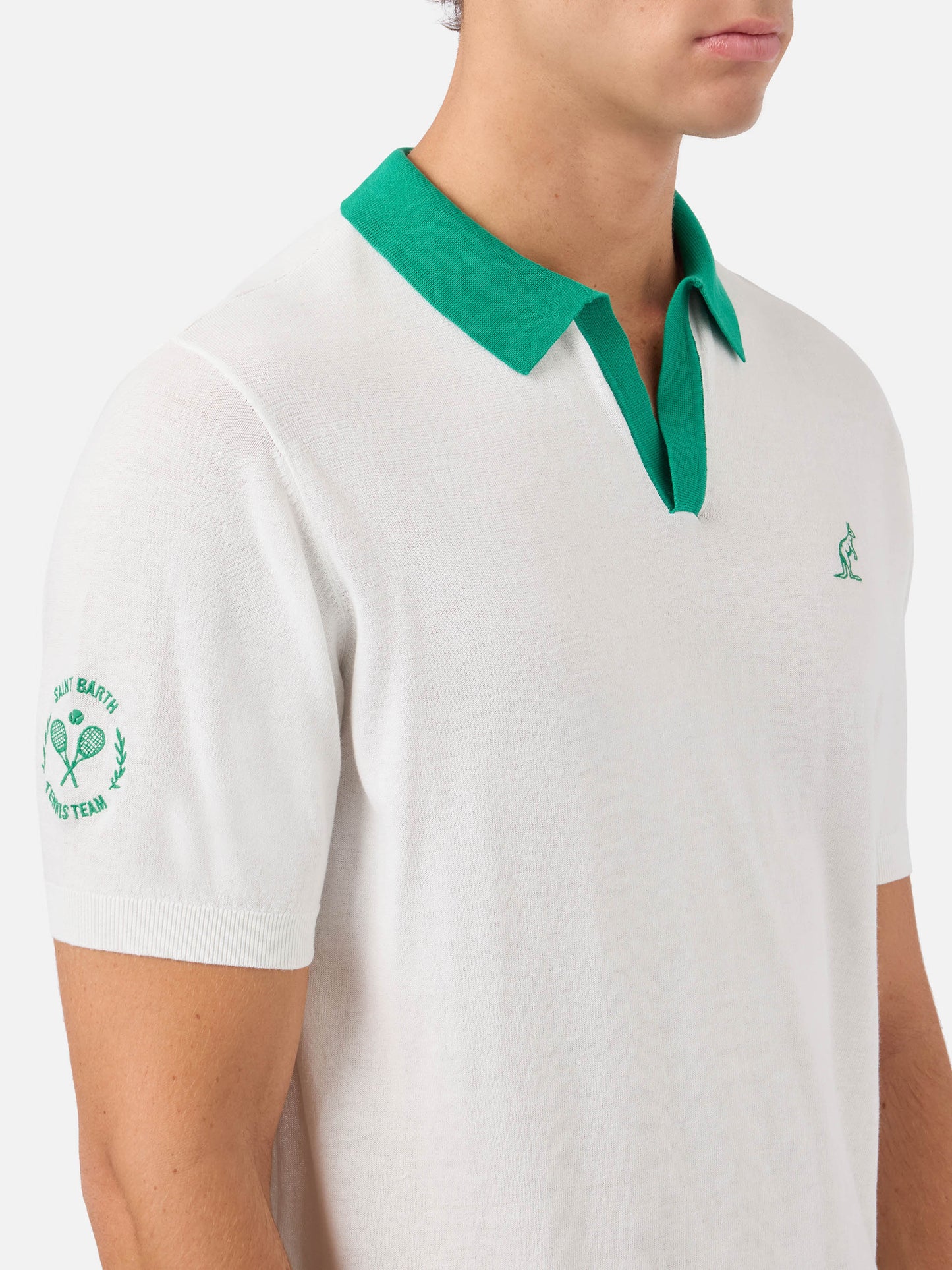 Newcombe off-white knitted cotton polo shirt | Special Edition
