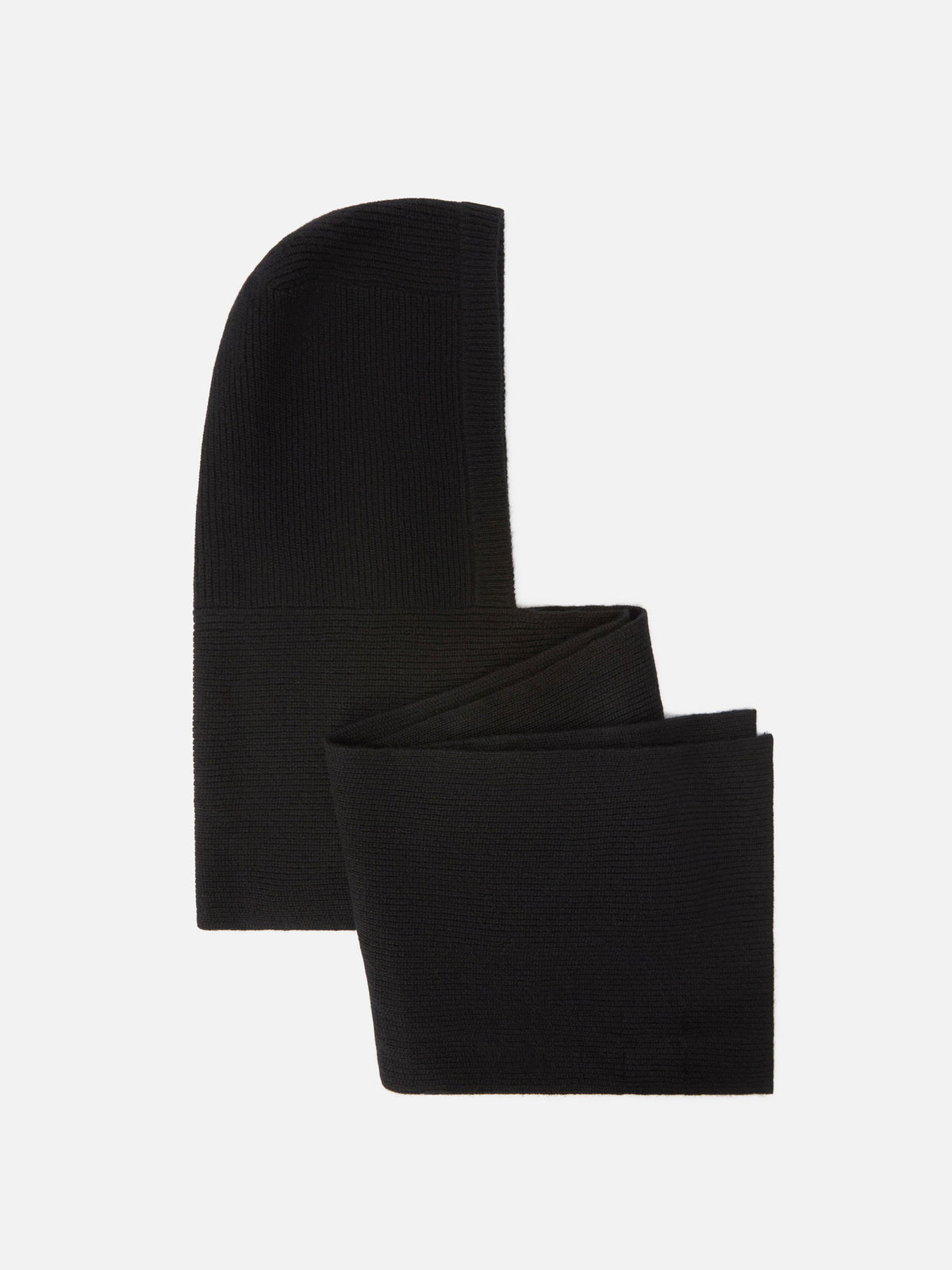 Bufanda con capucha de cachemira Black Nell con bordado del logo 
