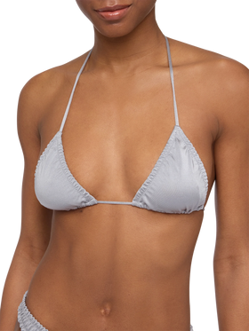 Classic triangle bikini Nilly Nalu in shimmer grey - MC2 Saint Barth