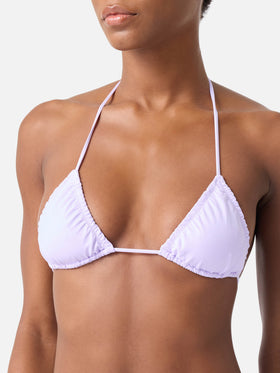 Nilly Nalu lilac ruffled triangle bikini