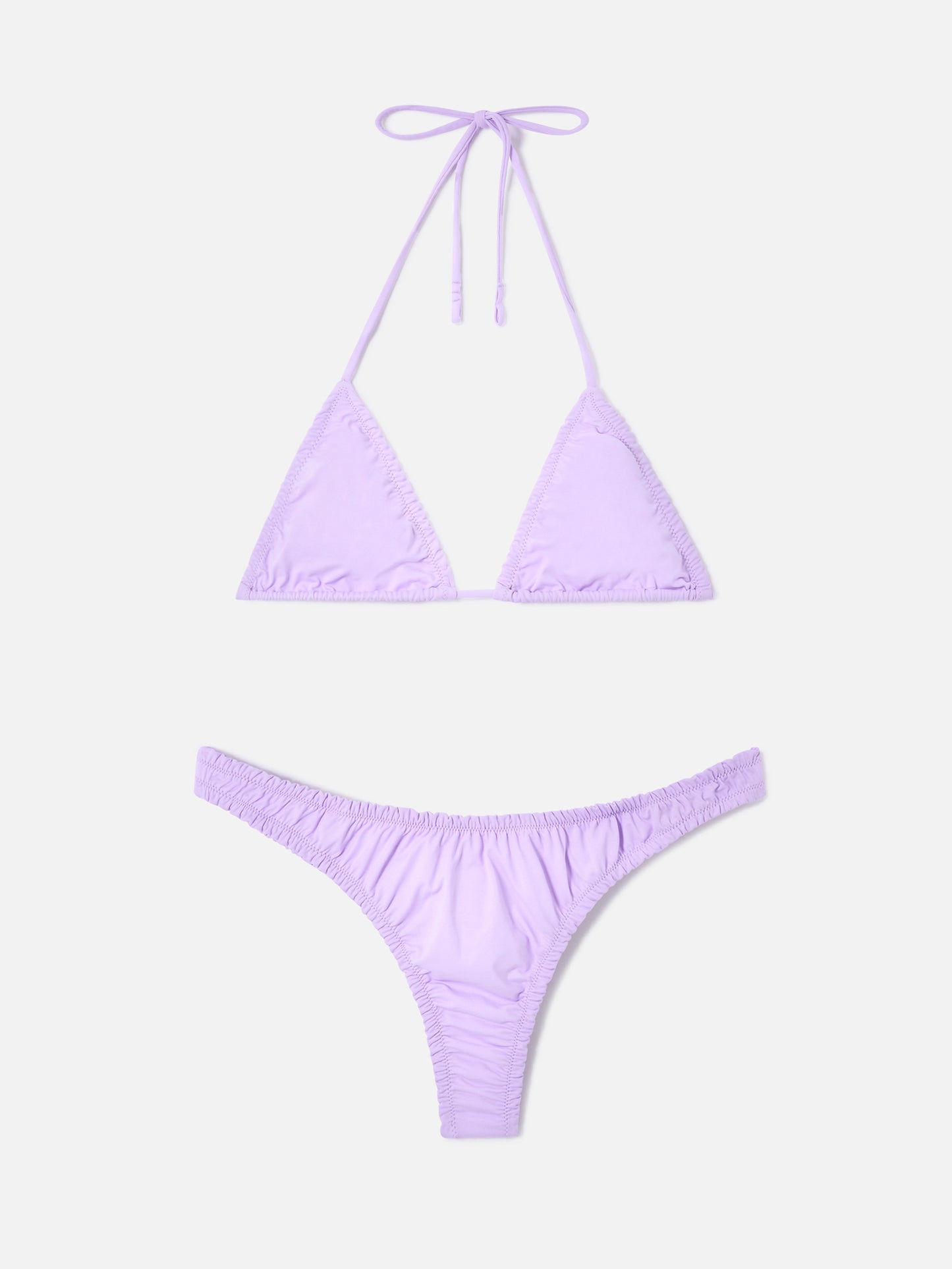 Nilly Nalu lilac ruffled triangle bikini