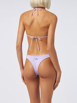 Bikini da donna a triangolo lilla con volant Nilly Nalu