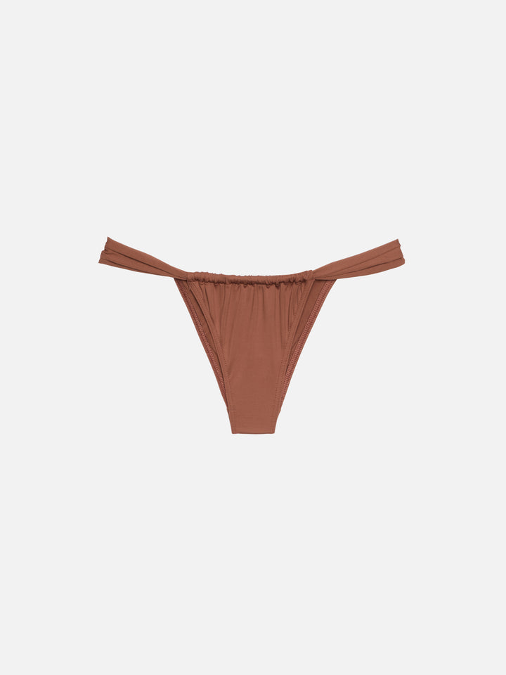 Underwired bralette bikini Salina Noelle with cheeky swim briefs in brown - MC2 Saint Barth