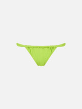 Woman lime green cheekiest swim briefs Noelle