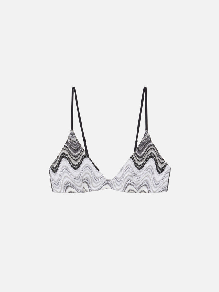 Paloma – Raschelstrick-Bralette mit U-Ausschnitt und Wellenmuster