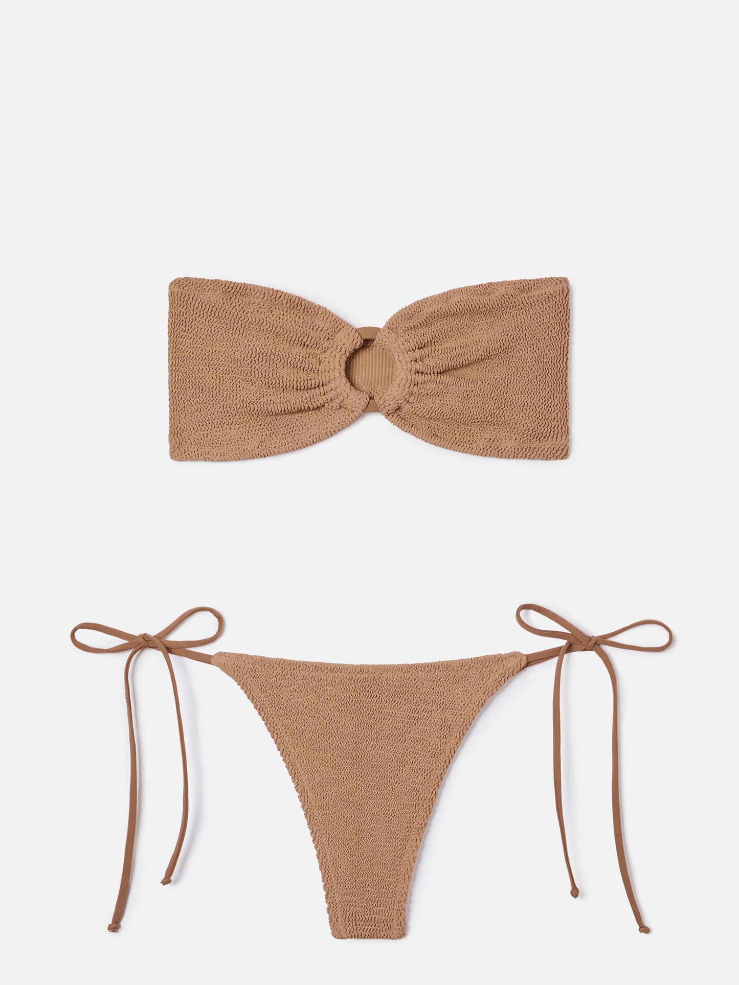 Yulia Norah dark orange crinkle bikini