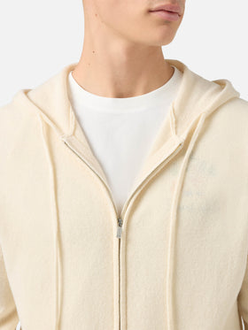 Notting hoodie in 100% lambswool white