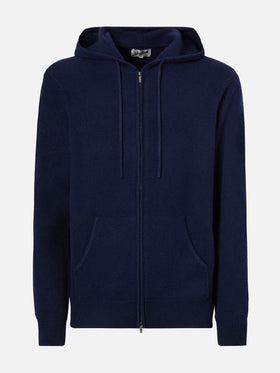 Notting hoodie in 100% lambswool blue navy