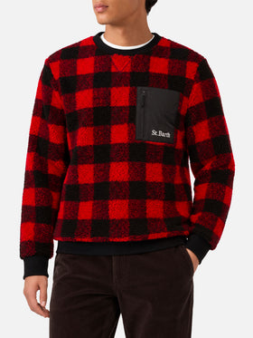 Sudadera de forro polar Teddy Oak con estampado de cuadros 