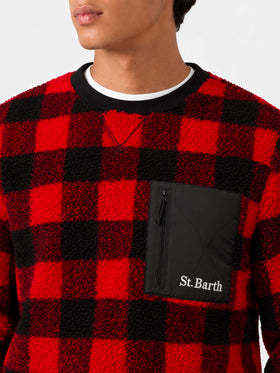 Sudadera de forro polar Teddy Oak con estampado de cuadros 