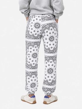 Joggers in cotone con stampa bandana