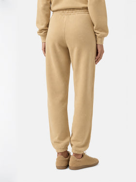 Odalys beige cotton fleece jogger pants