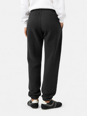Jogginghose Odalys aus schwarzem Baumwollfleece 