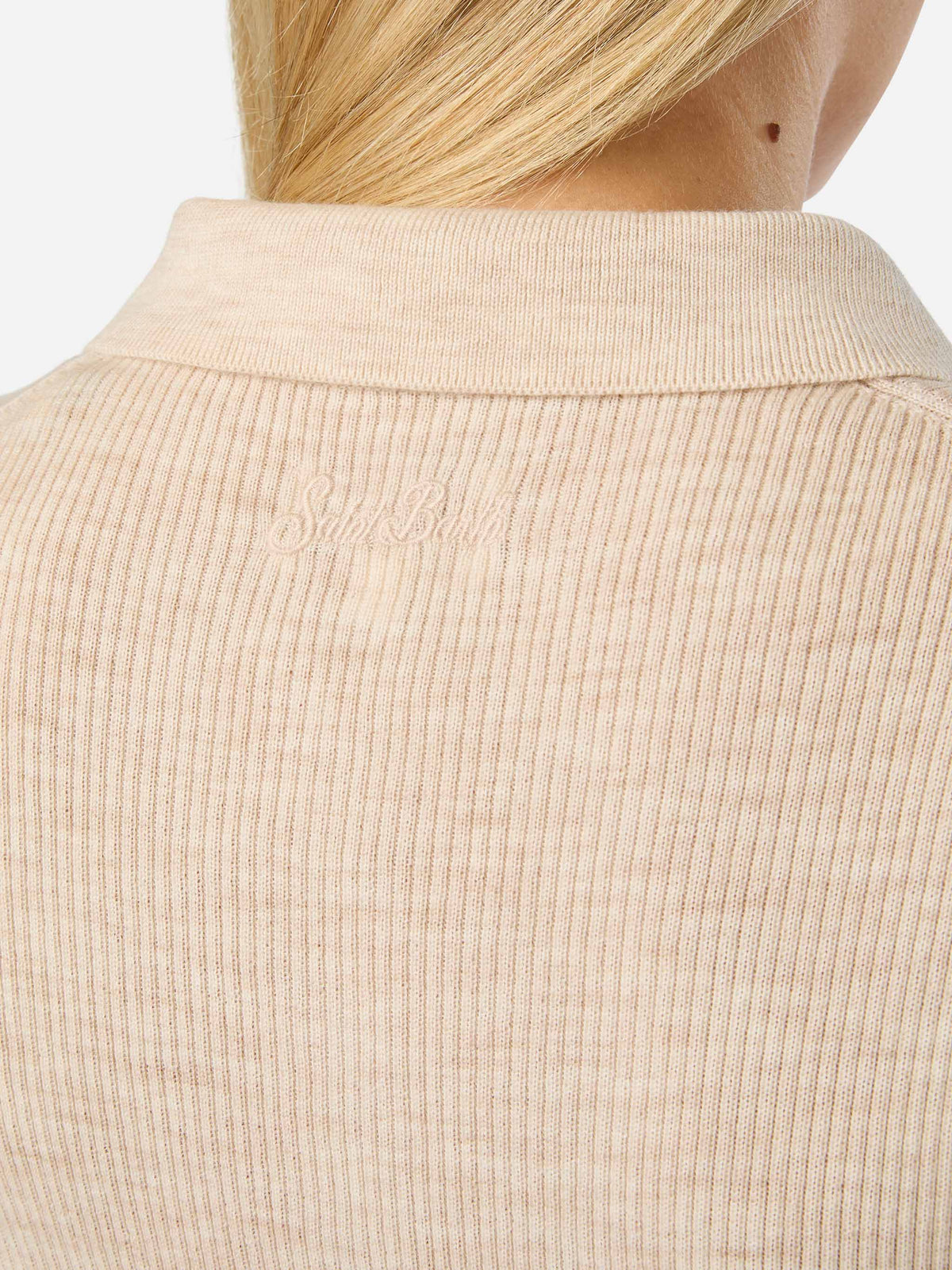 Grain Odell merino wool polo collar knit