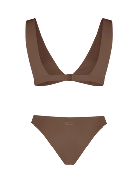 Woman brown heatsealed scooped bikini Ofelia Reanna
