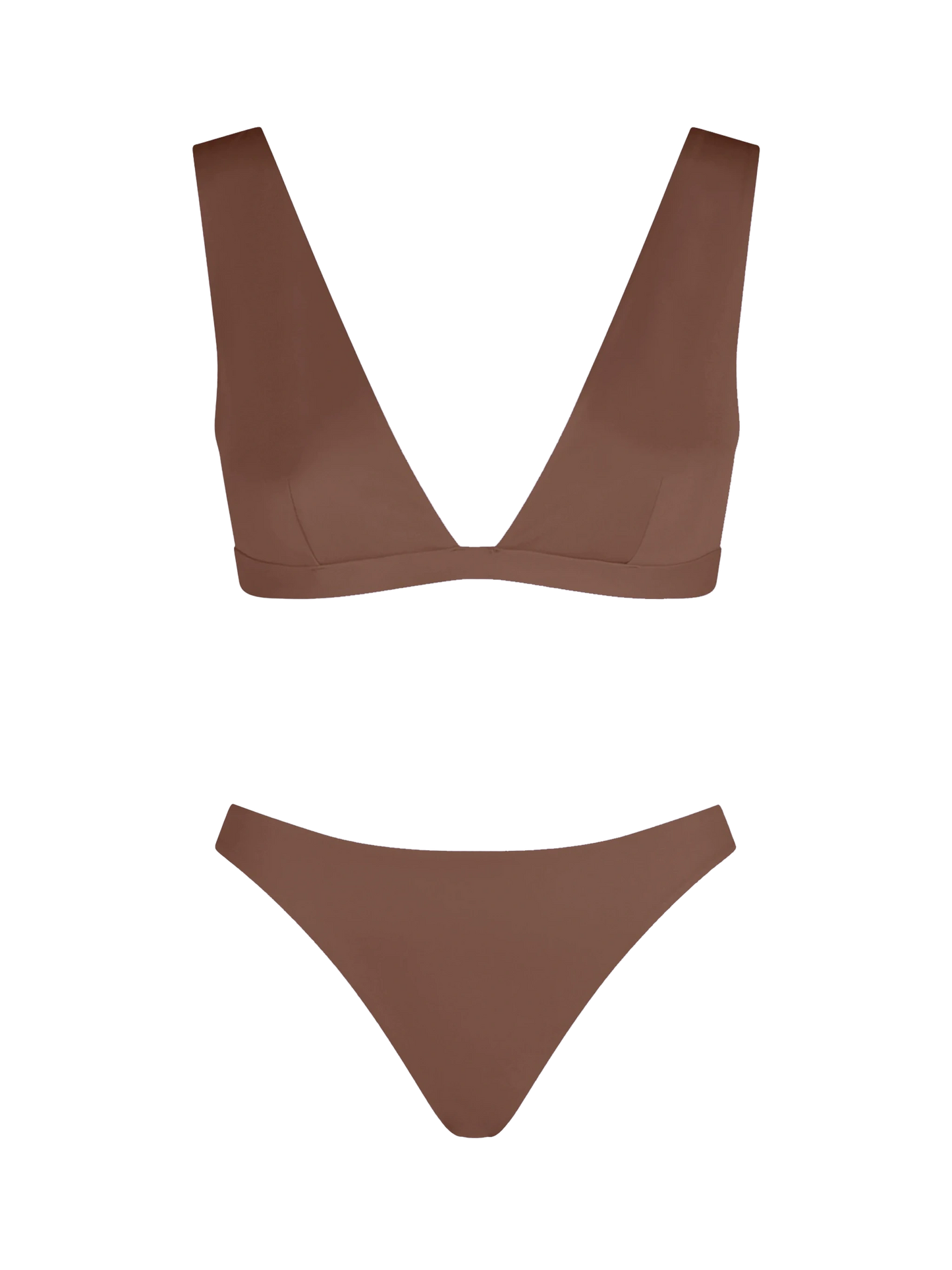 Woman brown heatsealed scooped bikini Ofelia Reanna