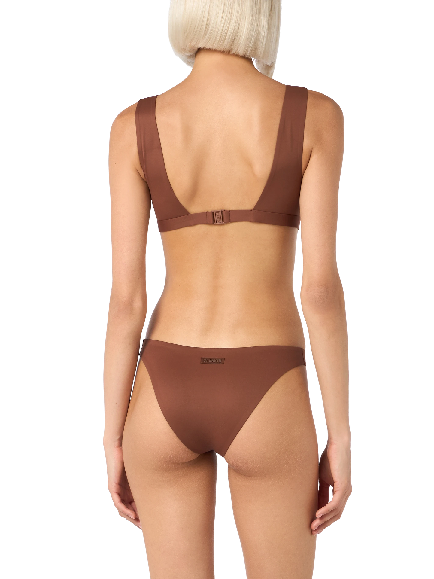 Woman brown heatsealed scooped bikini Ofelia Reanna