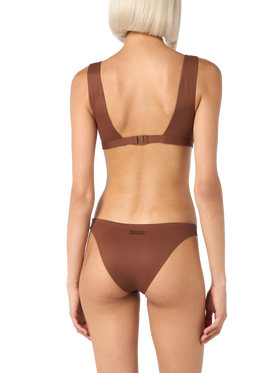 Woman brown heatsealed scooped bikini Ofelia Reanna