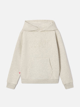 Cream Oliver cotton blend hoodie with St. Barth patch