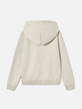 Cream Oliver cotton blend hoodie with St. Barth patch