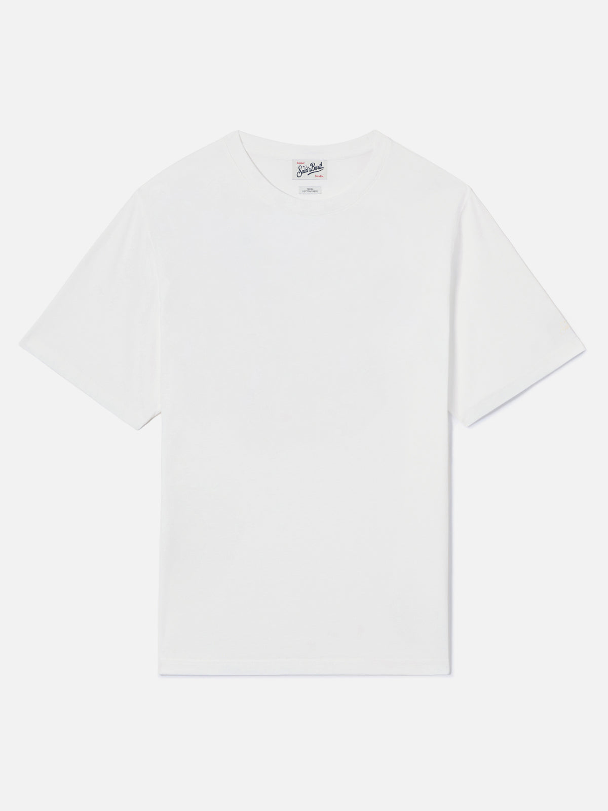 T-shirt Orson en crêpe de coton blanc avec logo brodé 