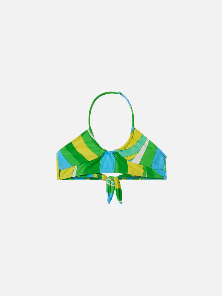 Page Jr crop top with shape wave print