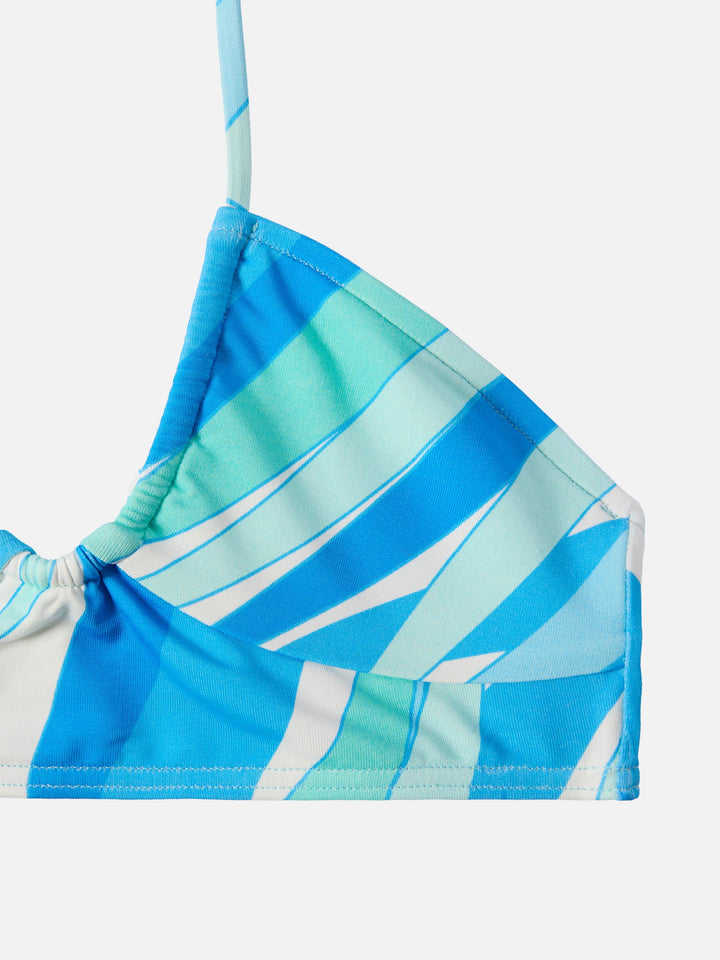 Page Jr crop top with colors palm print