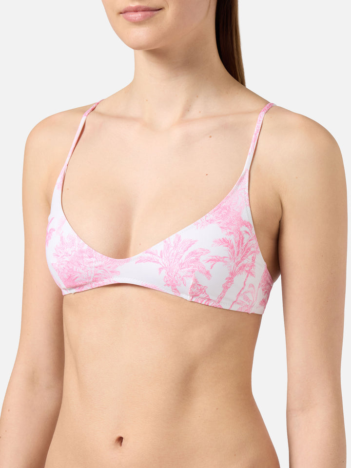 Paloma Marielle pink toile de jouy bikini