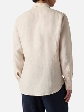 Man off-white linen shirt Pamplona