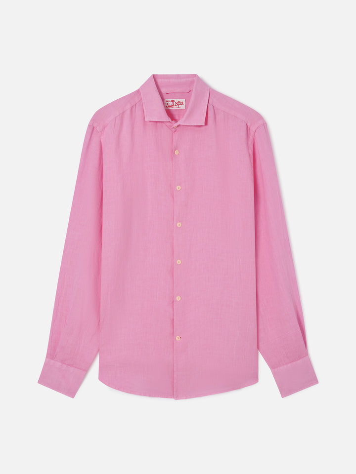 Pamplona pink linen shirt