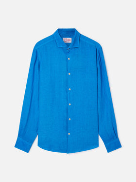 Chemise en lin Pamplona bluette 
