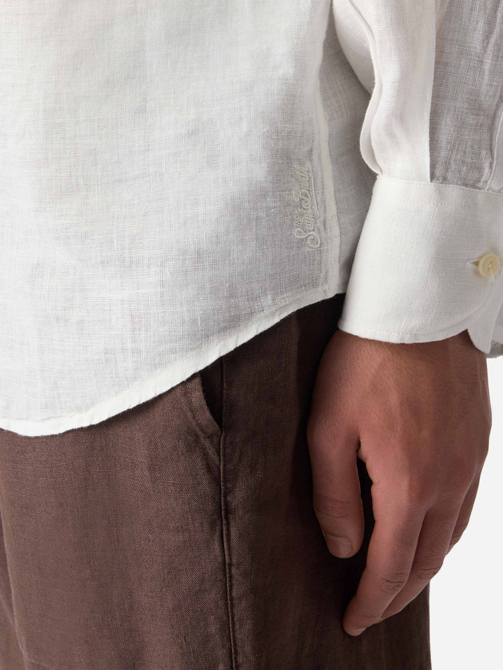 Camicia Pamplona in lino bianco