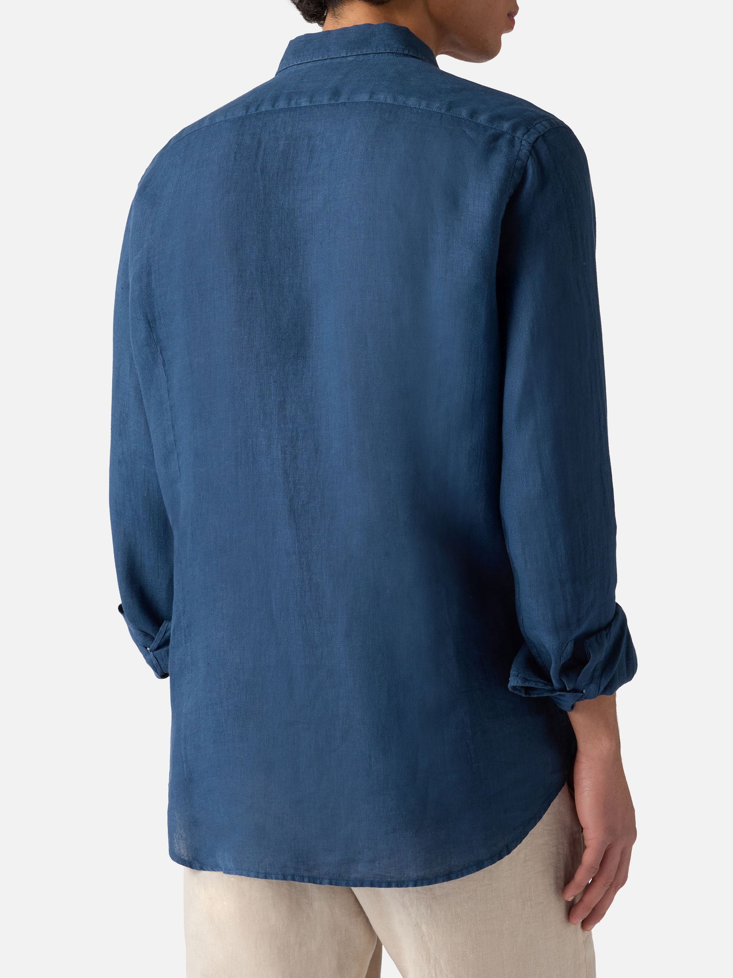 Navy blue linen shirt Pamplona