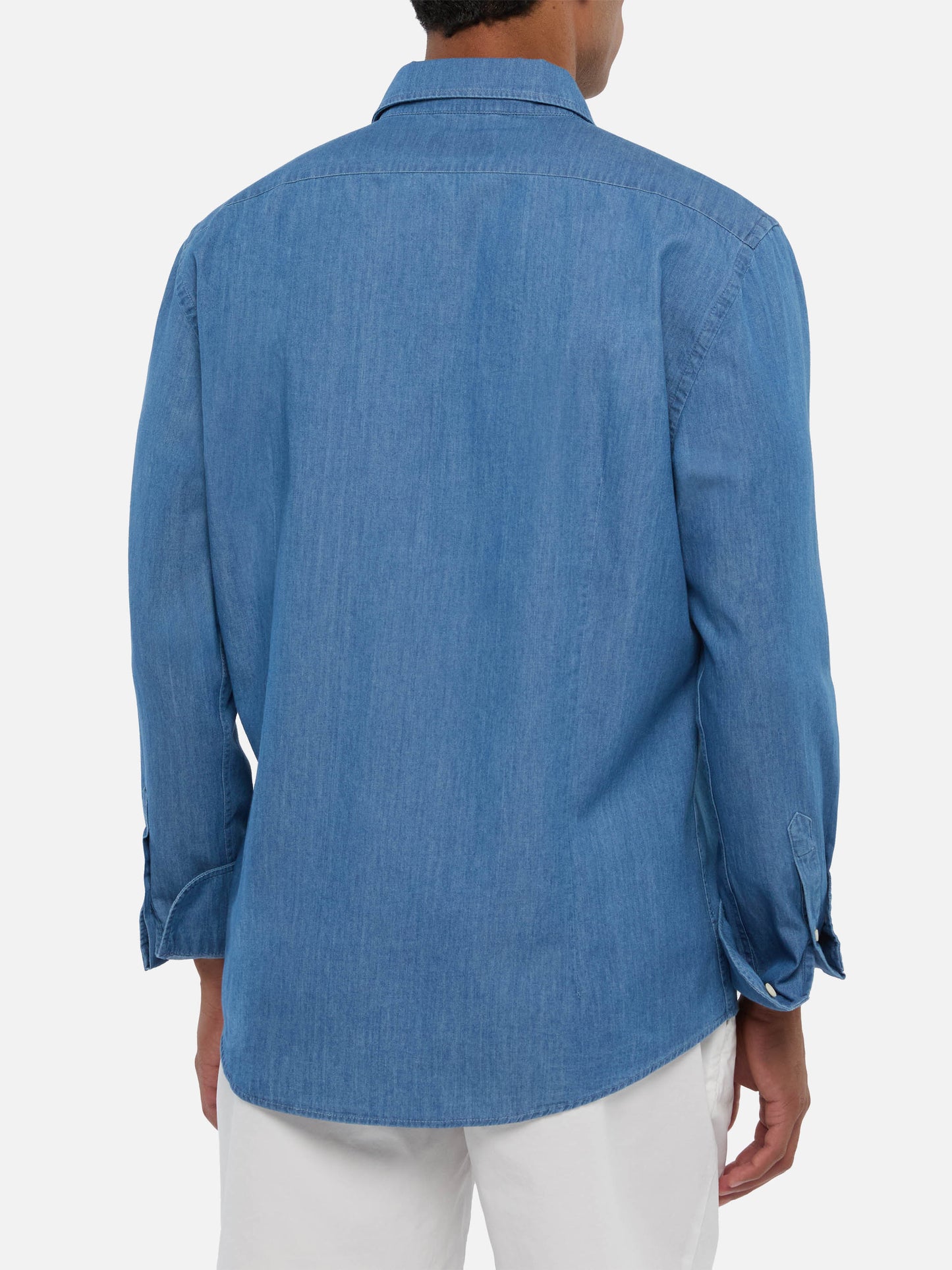 Dunkeljeansblaues Chambray-Hemd Pamplona