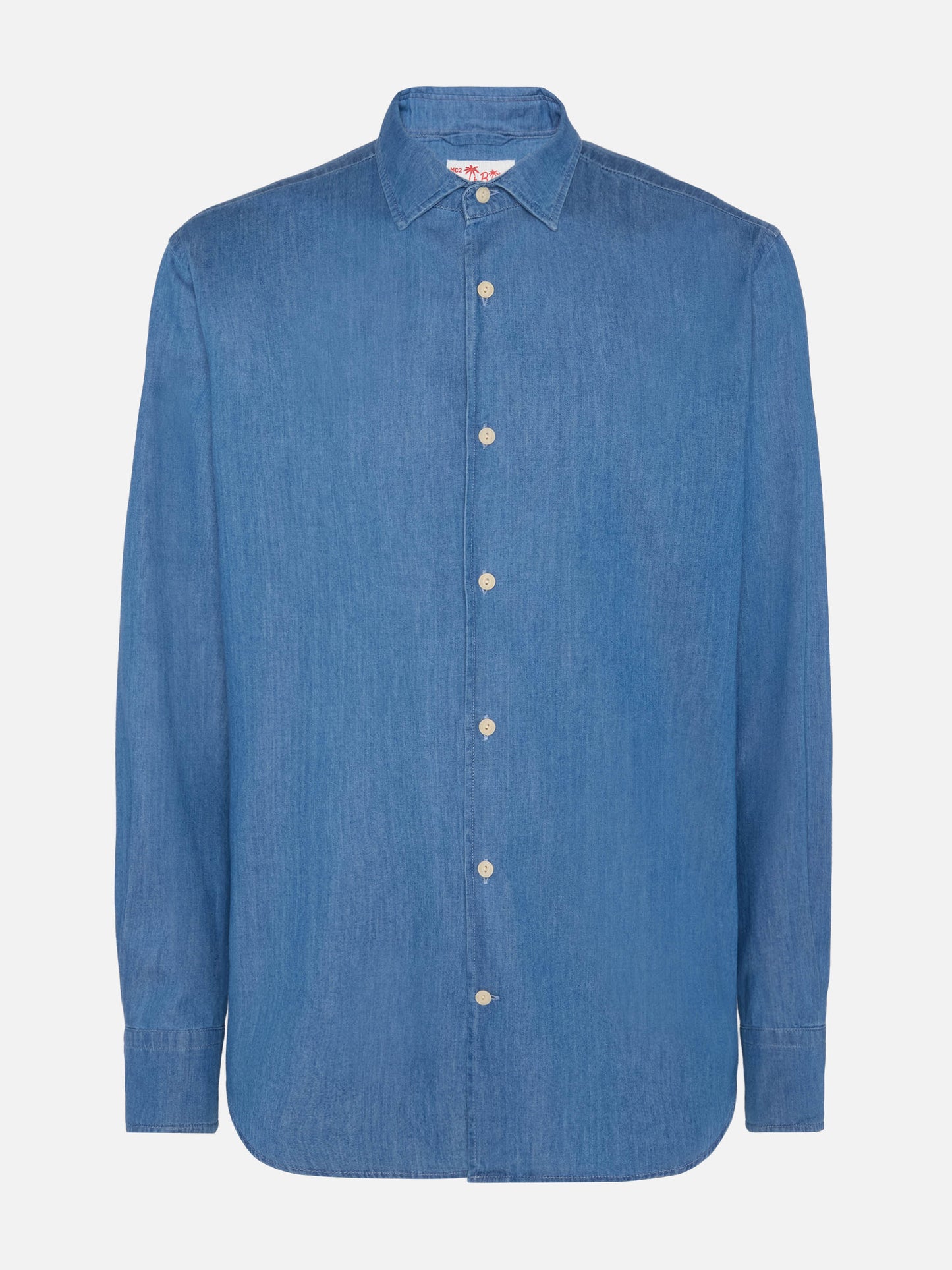 Dunkeljeansblaues Chambray-Hemd Pamplona