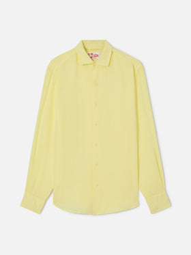Camicia Pamplona in lino giallo chiaro
