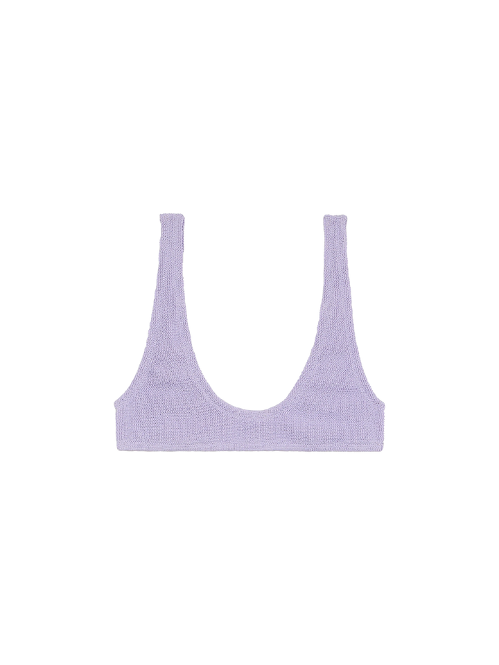 Woman lilac lurex tiny crinkle bralette Pamy