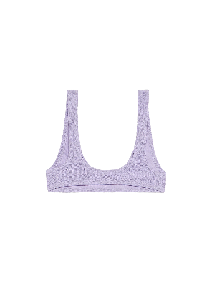 Woman lilac lurex tiny crinkle bralette Pamy