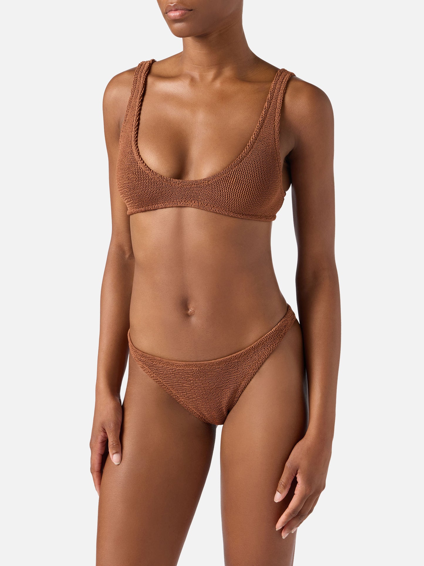Bikini froissé marron Pamy Naomi 
