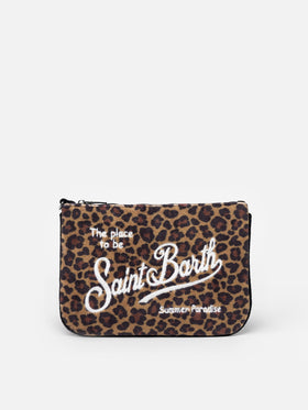 Animalier terry Parisienne Sponge pouch bag