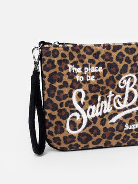 Animalier terry Parisienne Sponge pouch bag