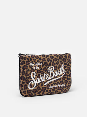 Animalier terry Parisienne Sponge pouch bag