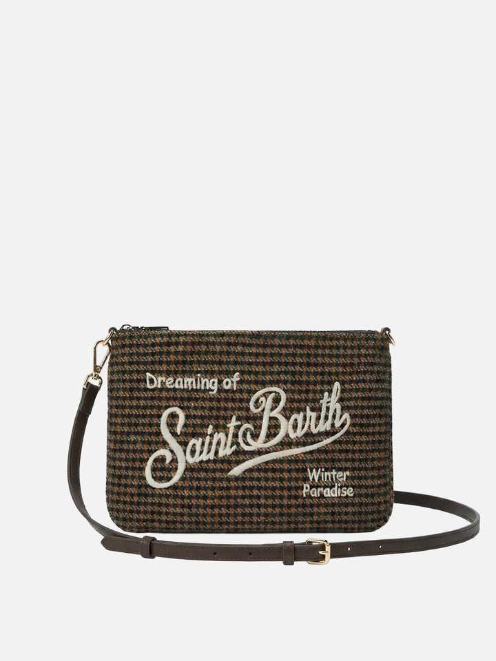 Parisienne Wool Crossbody Bag in houndstooth wool blend