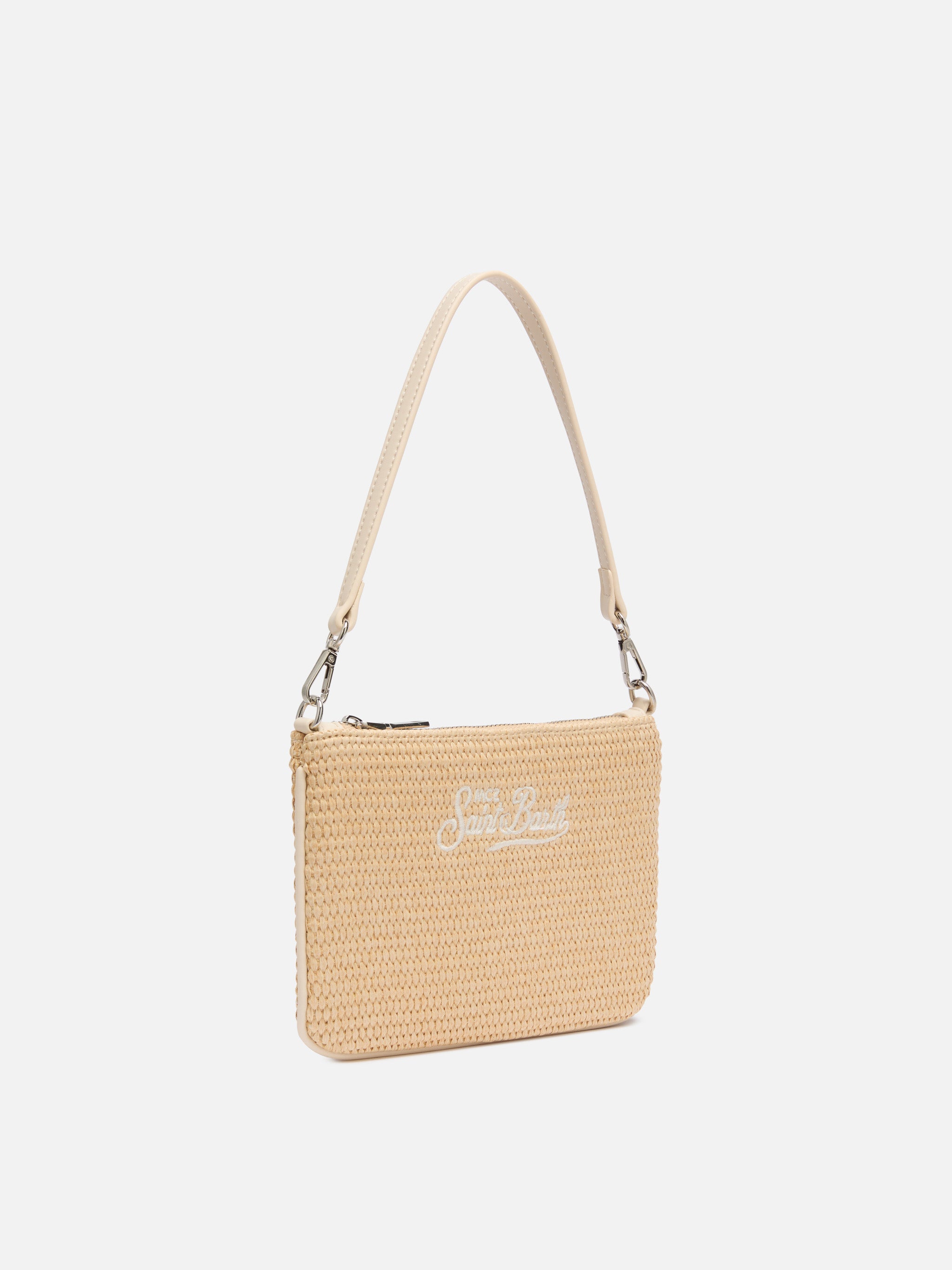 Beige Parisienne Straw mini pouch bag – MC2 Saint Barth