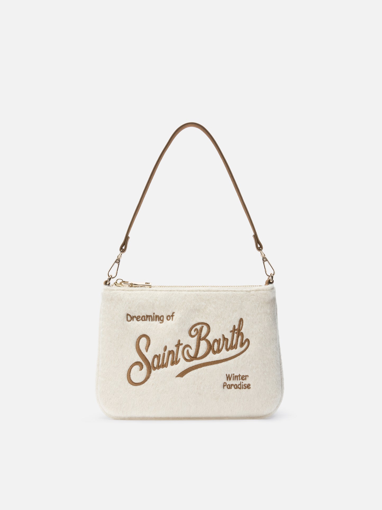 Parisienne Mini Shoulder Bag in white wool blend