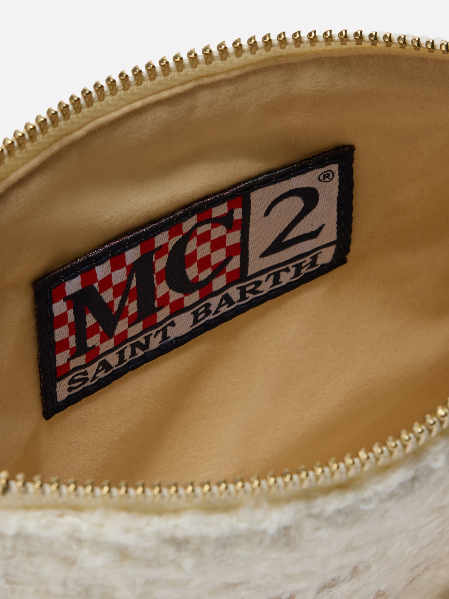 Borsetta a spalla Parisienne Mini Tweed bianca