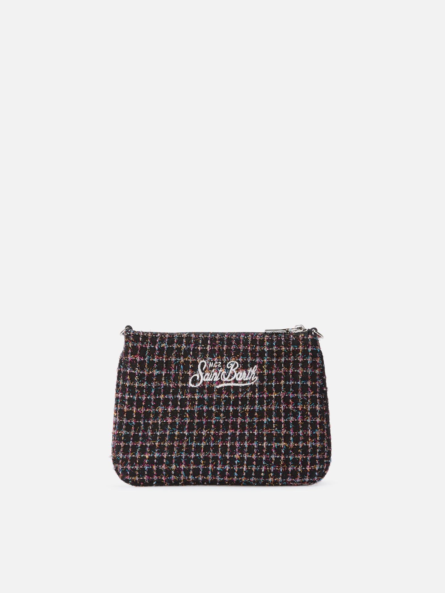 Parisienne Mini Shoulder Bag in shiny black tweed
